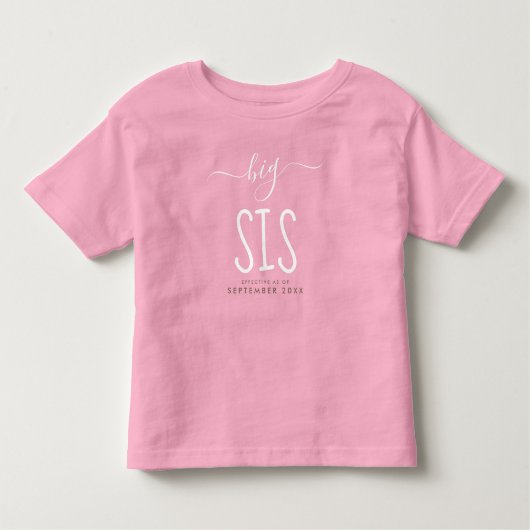 Grote Zus | Persoonlijke Aankondiging Nieuwe Baby  Kinder Shirts (Voorkant)