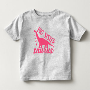 Grote Zus Saurus in Roze Kinder Shirts