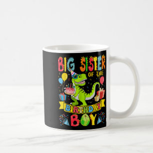 Grote zus van de jarige jongen dinosaurus T-rex Bi Koffiemok