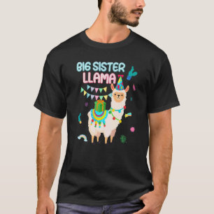 Grote zus van de verjaardag Llamazing Alpaca Thema T-shirt