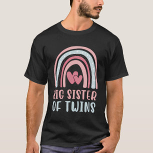 Grote zus van tweeling regenboog grote tweelingzus t-shirt