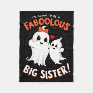 Grote Zus Zwangerschapsaankondiging Halloween Scha Fleece Deken