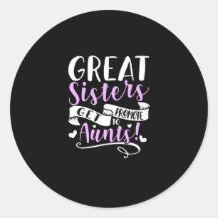 Grote zussen worden gepromoot om te tappen ronde sticker