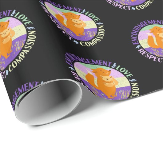 Grote Zuster Liefde - Verwant Bonding Fox Cadeaupapier (Rol Hoek)