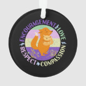 Grote Zuster Liefde - Verwant Bonding Fox Ornament (achterkant)