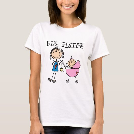 Grote zuster met kleine zuster T-shirts en cadeaut (Voorkant)