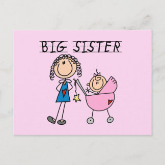 Grote zuster met kleine zuster T-shirts en cadeaut Briefkaart