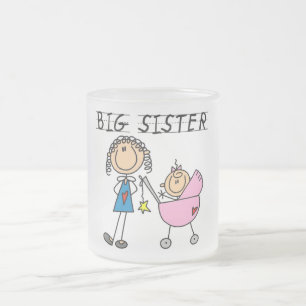 Grote zuster met kleine zuster T-shirts en cadeaut Matglas Koffiemok