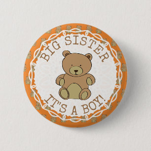 Grote zuster om Teddy Bear te zijn... Het is een J Ronde Button 5,7 Cm