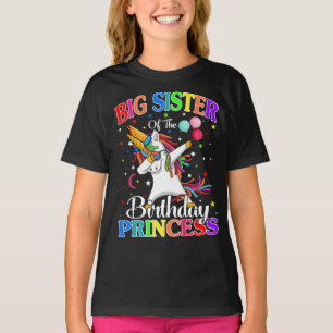 Grote zuster van de Birthday Princess Unicorn T-shirt