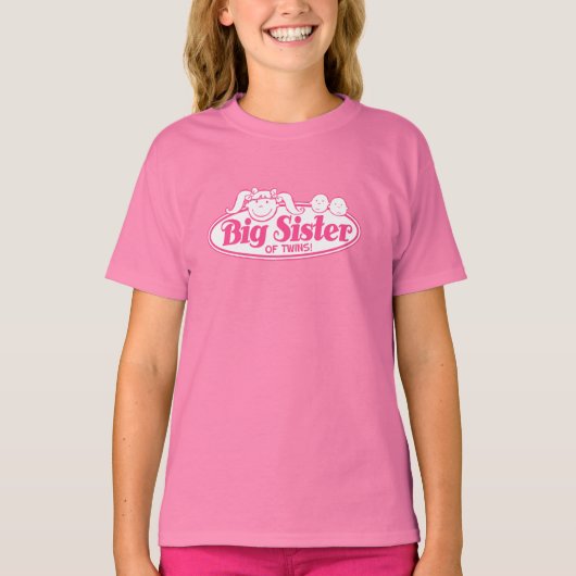 Grote zuster van Twins - Roze T-shirt (Voorkant)