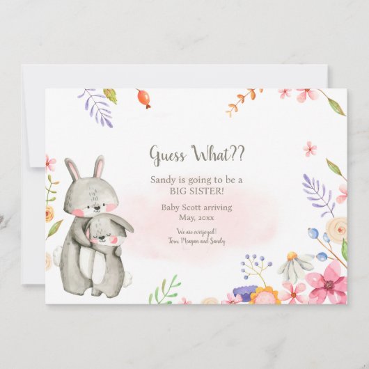 Grote zuster Zwangerschap Aankondiging (Voorkant)