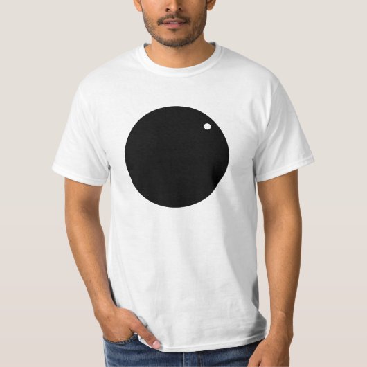 Grote zwarte cirkel - T shirt hel (Voorkant)