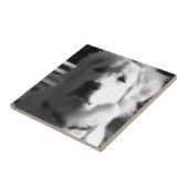 Grote zwarte en witte Pyreneeën Tegeltje (Zijkant)