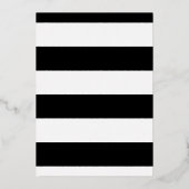 Grote zwarte Initialen Moderne Foto opslaan Datum Folie Uitnodiging (Achterkant)