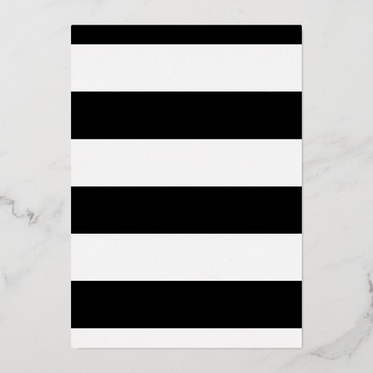 Grote zwarte Initialen Moderne Foto opslaan Datum Folie Uitnodiging (Achterkant)