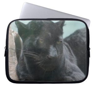 Grote zwarte laptophoes laptop sleeve
