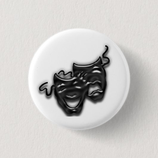 Grote zwarte maskers Mini Button (Voorkant)