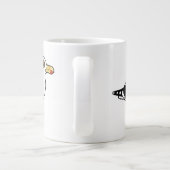 Grote zwarte meeuw grote koffiekop (Achterkant)