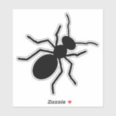 Grote zwarte mieren kruipen sticker (Vel)