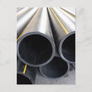 Grote zwarte pijp stolt plastic grote diameter briefkaart