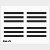 grote zwarte strepen rechthoekige sticker (Vel)