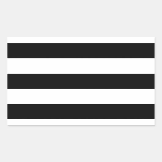 grote zwarte strepen rechthoekige sticker (Voorkant)