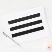 grote zwarte strepen rechthoekige sticker (Envelop)