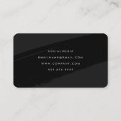 Grote zwarte tekst geborsteld visitekaartje (Achterkant)