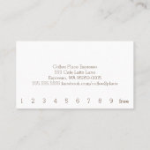 Grote zwarte tekst op witte Punch Loyalty Card (Achterkant)