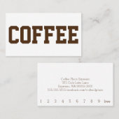 Grote zwarte tekst op witte Punch Loyalty Card (Voorkant / Achterkant)