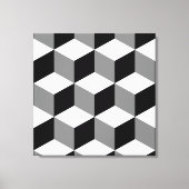 Grote zwarte vlek, wit en grijs canvas afdruk (Voorkant)