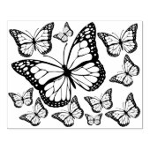 Grote zwarte vlinder Rubberstempel Rubberstempel (Afrduk)