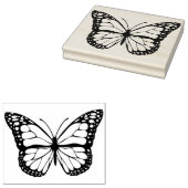 Grote zwarte vlinder Rubberstempel Rubberstempel (Gestempeld)