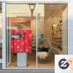 Grote ZWARTE VRIJDAG SUPER SALE Window Cling Raamsticker