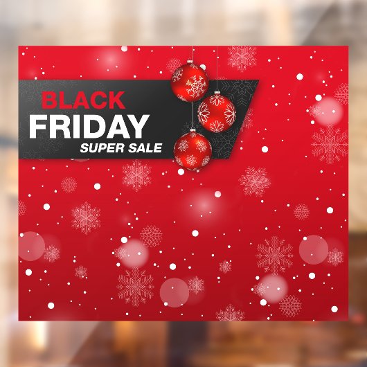Grote ZWARTE VRIJDAG SUPER SALE Window Cling Raamsticker (Vel 2)