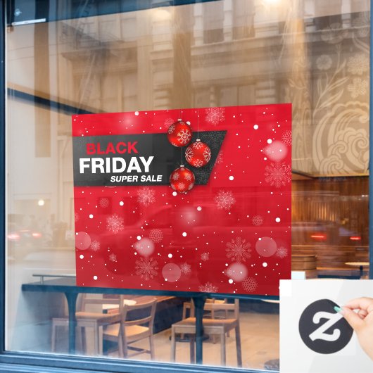 Grote ZWARTE VRIJDAG SUPER SALE Window Cling Raamsticker (Cafe Raam)