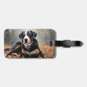 Grote Zwitserse berg in de herfst bladeren Herfst Bagagelabel (Achterkant horizontaal)