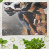 Grote Zwitserse berg in de herfst bladeren Herfst Theedoek (Gevouwen)