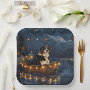 Grote Zwitserse berg Kerstmis feestelijke reis Papieren Bordje