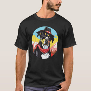 Grote Zwitserse Berghond Cowboy Grappig Wilde West T-shirt
