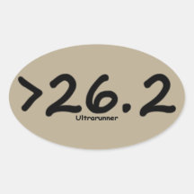 Groter dan 26,2 Ultrarunner (4)stickers bruin