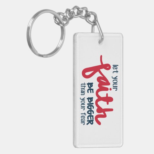 Groter dan je angst sleutelhanger (Voorkant Links)