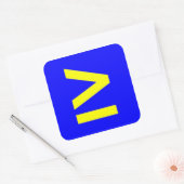 Groter dan of Gelijk Vierkante Sticker (Envelop)