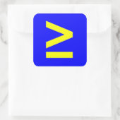 Groter dan of Gelijk Vierkante Sticker (Tas)