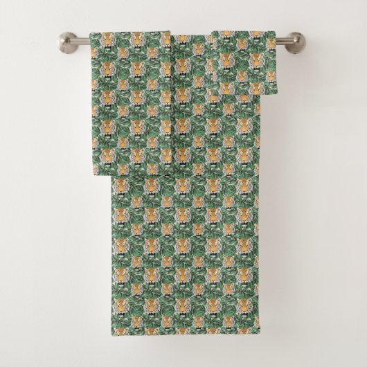 Groter gezicht met Oerwoud bladeren Bad Handdoek (Insitu)