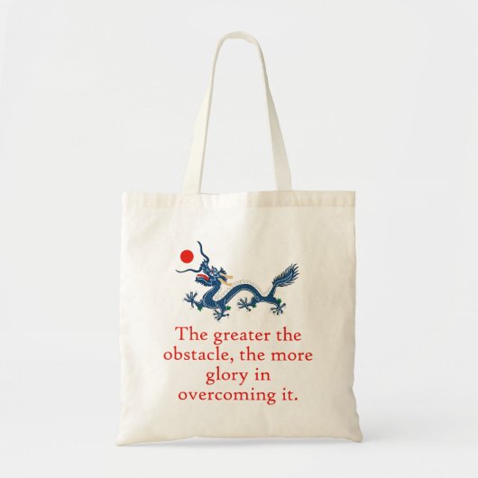 Groter het obstakel - het tarief van de volharding tote bag (Voorkant)