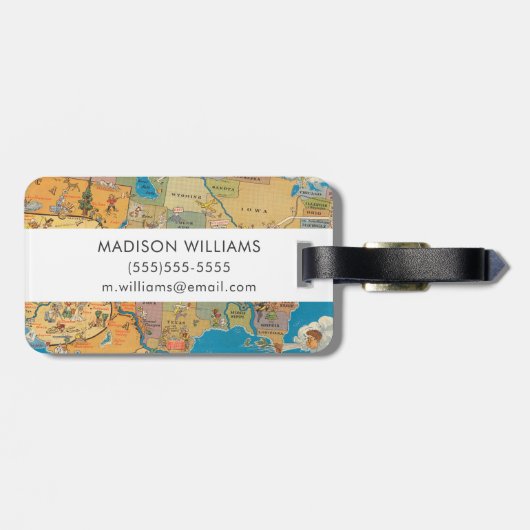 "Groter!" Los Angeles en de Verenigde Staten Bagagelabel (Achterkant horizontaal)