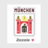 Groter wapen van München Sticker (Vel)
