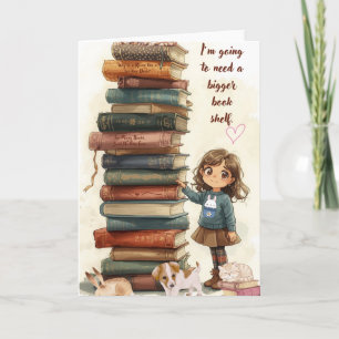 Grotere Boekenplank Wenskaart Kaart